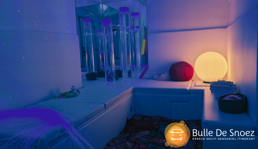 Snoezelen- Snoezelen Itinérant - Bus sensoriel- camion Snoezelen. Séance Snoezelen- Enfant-Senior - handicap- bébé-Famille
